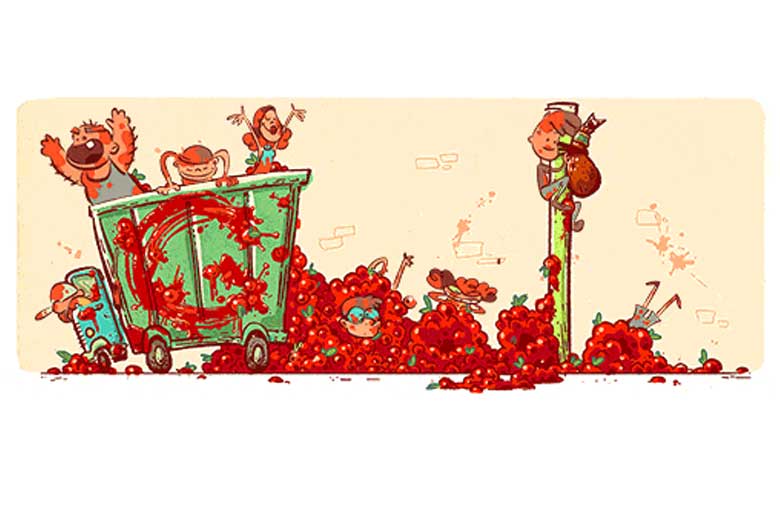 La Tomatina Google Doodle