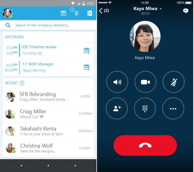 Last month Microsoft launched its Skype for Business app