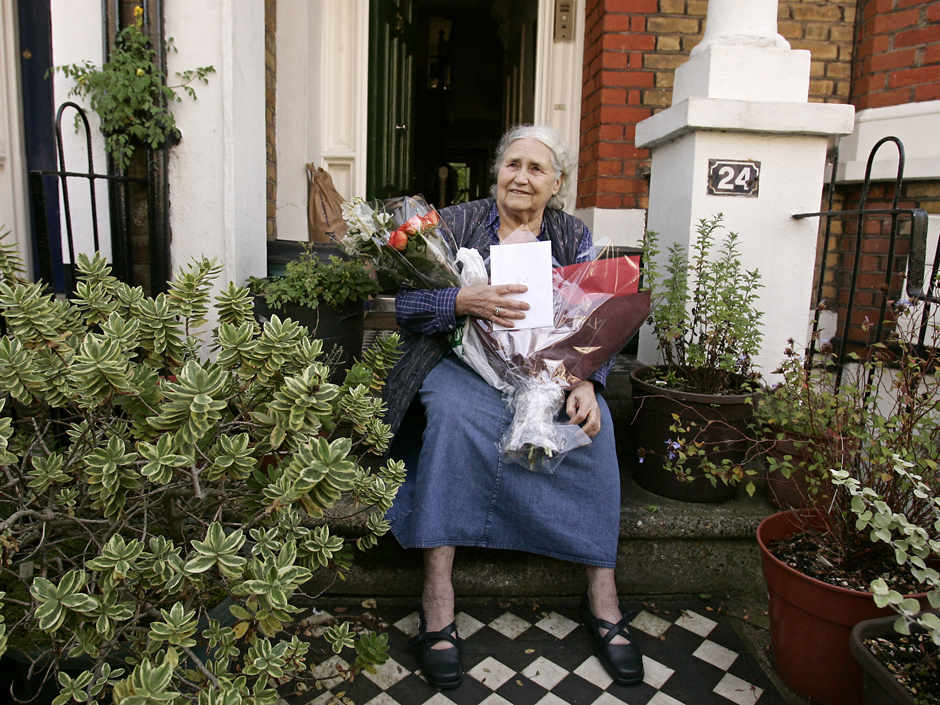 Doris Lessing in 2007 outside her home after winning the Nobel Prize She was spied on by the Security Service for more than 20 years because of her communist politics the declassified files have disclosed