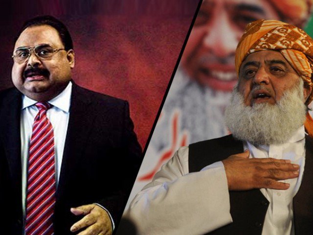 MQM chief Altaf Hussain and JUI-F chief Maulana Fazlur Rehman spoke via telephone on Saturday