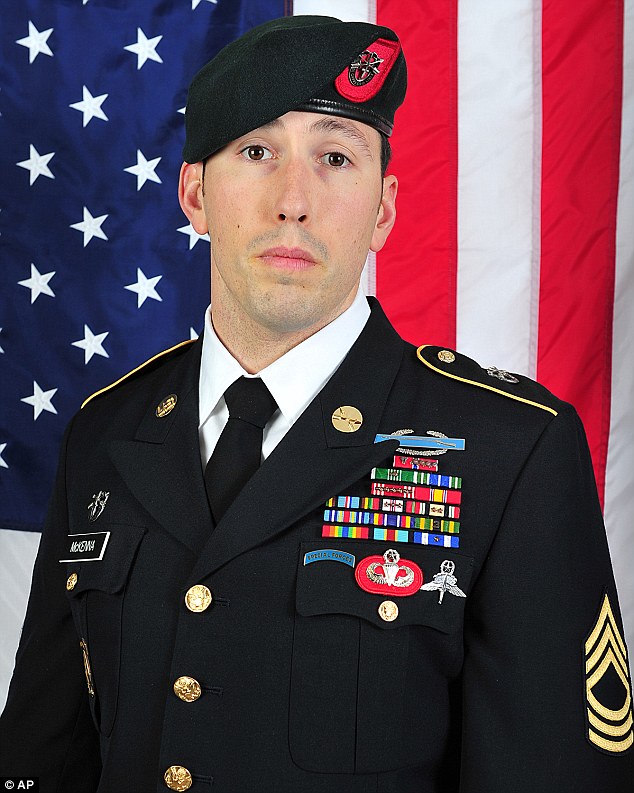 Master Sgt. Peter Andrew McKenna a Green Beret was killed in a Taliban attack at a US Special Forces base in Kabul Afghanistan on Friday