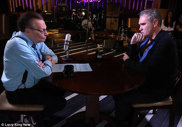 Morrissey has courted controversy once more by declaring that suicide is'admirable in his first on-screen interview in 10 years. The former front man of The Smiths also told Larry King he thinks Obama is'white inside