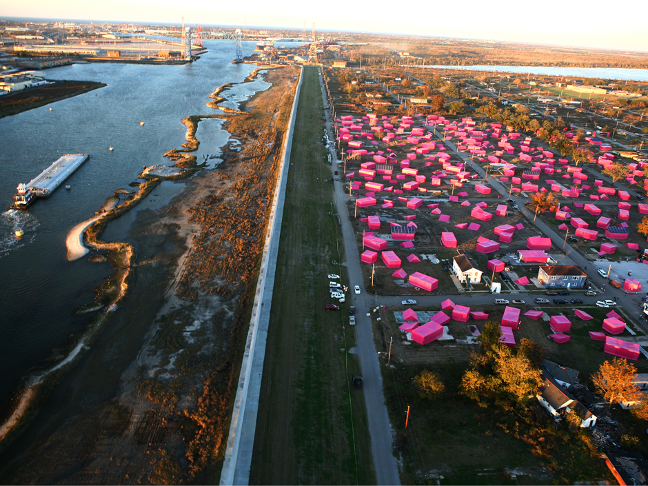 Brad Pitt's'Make It Right foundation launched its primary initiative with the 150 Pink Houses art project in the devastated Ninth Quarter in 2007