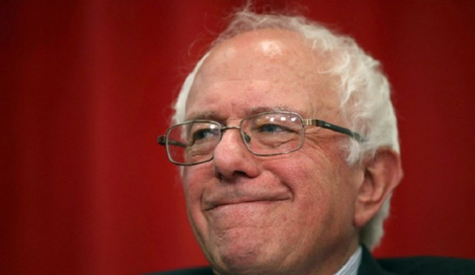 OAKLAND CA- AUGUST 10 Independent presidential candidate U.S. Sen. Bernie Sanders looks on during a'Brunch with Bernie campaign rally at the National Nurses United offices