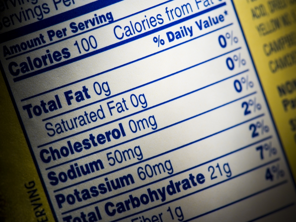 Nutrition labels already show per cent daily values for most other ingredients