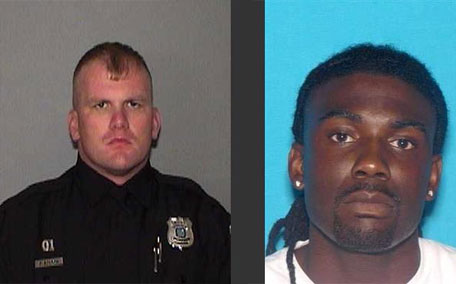 Officer Sean Bolton and Tremaine Wilbourn