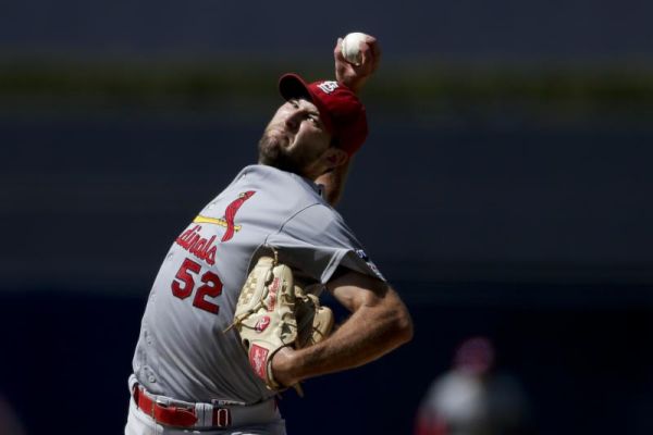 St. Louis Cardinals starting pitcher Michael Wacha works