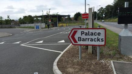 Palace Barracks in Holywood Northern Ireland where police are investigating a possible explosion