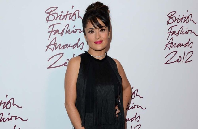 BANG Showbiz. All rights reserved. Salma Hayek eats worms