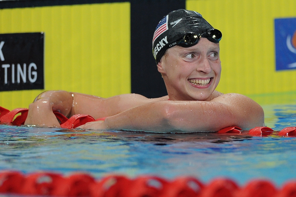 American Katie Ledecky lowers own world mark in 1500 free