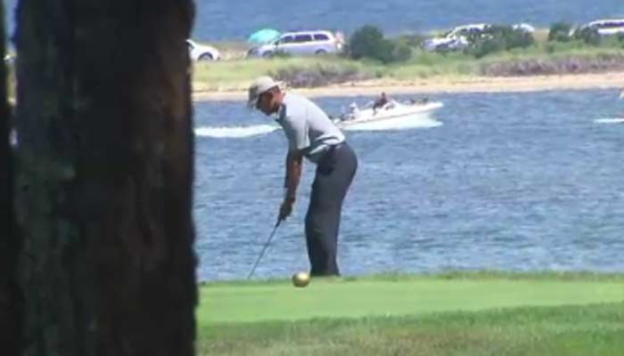 President Barack Obama is taking some time to spruce up his golf skills