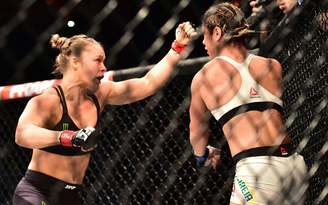 Ronda Rousey knocks out Bethe Correia 34 seconds into the first round