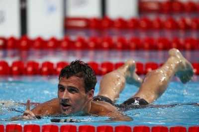 Ryan Lochte after winning the men's 200m individual medley final at the FINA World Championships