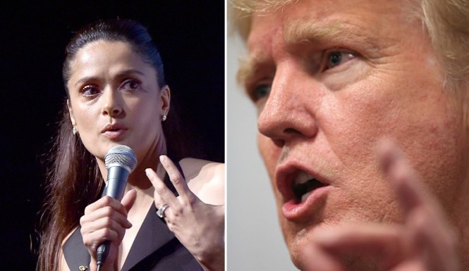 Salma Hayek and Donald Trump