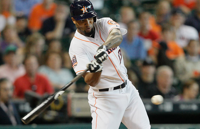 Domingo Santana played 13 games in the major leagues for the Houston Astros this summer