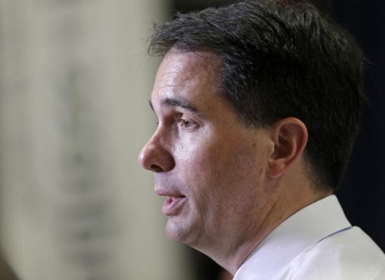 Republican presidential candidate Wisconsin Gov. Scott Walker speaks