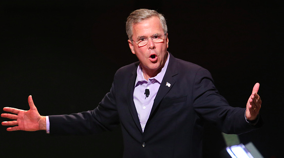 2016 Republican presidential candidate Jeb Bush addresses central Florida pastors at a meet-and-greet hosted by the Centro Internacional de la Familia church in Orlando Fla. on Monday