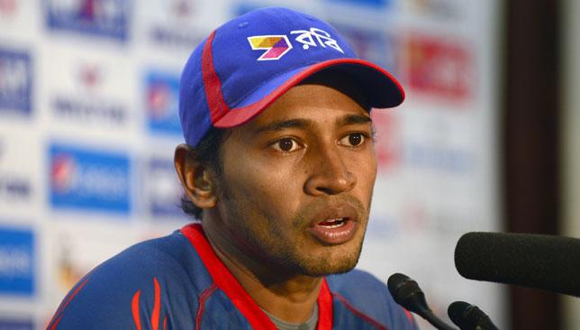 Mushfiqur Rahim speaks during a press conference after the series ended in a draw