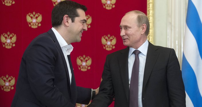 Vladimir Putin meets with Greek Prime Minister Alexis Tsipras