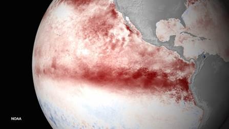 As El Nino gains strength, a cautious forecast for mild winter