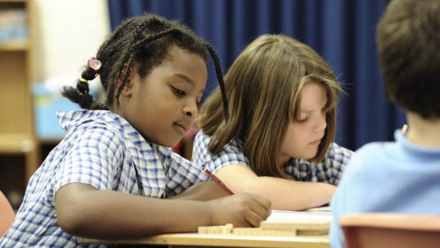 Students at the Wanniassa School junior campus. ACT Education Minister Joy Burch said the ACT had ranked first or equal first in grammar and punctuation and numeracy across all year levels since 2009