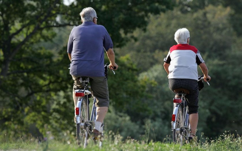 Pensioners on bikes