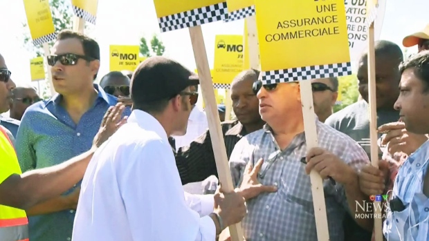 CTV Montreal Taxi drivers protest Uber