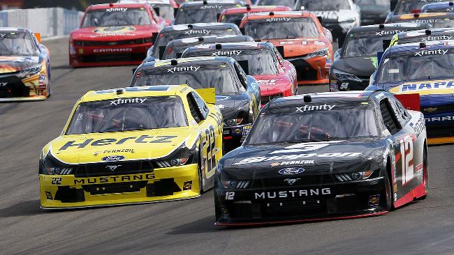 Team Penske teammates Joey Logano, Brad Keselowski