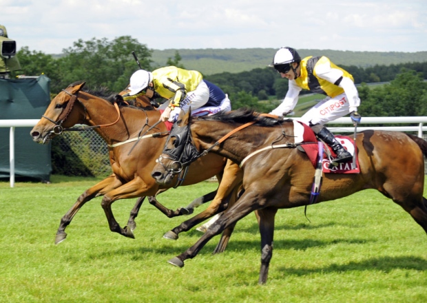 Big Orange and Jamie Spencer get home first in the Qatar Goodwood Cup