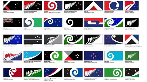 The final 40 flag designs selected by the committee