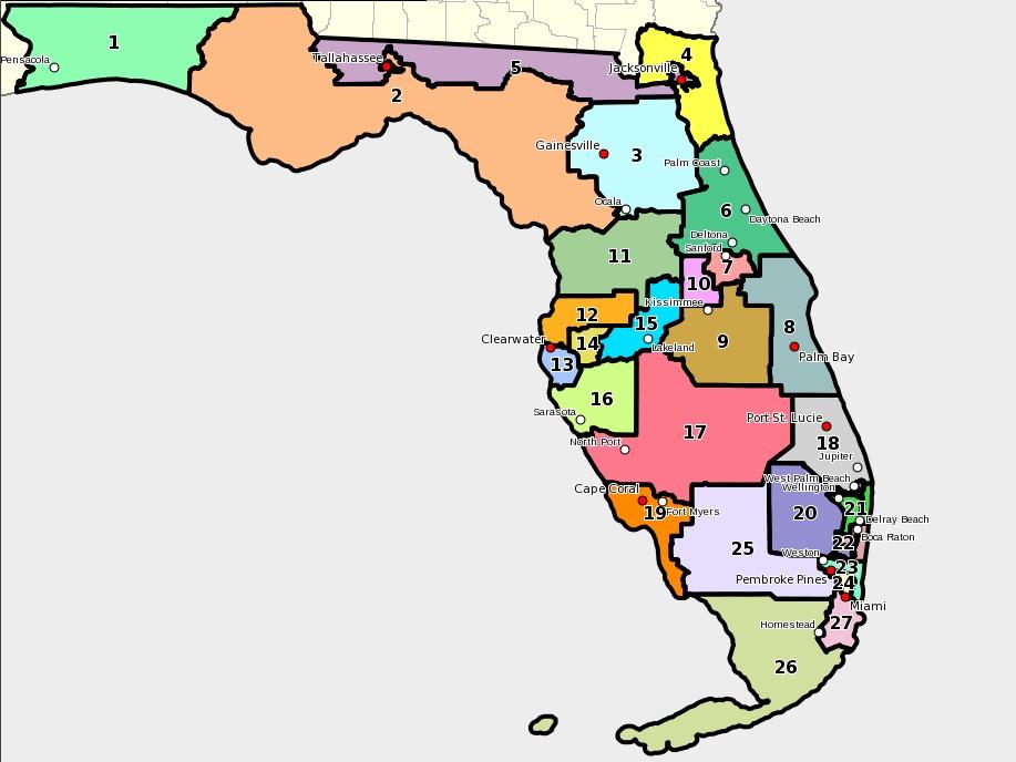 The starting bid in the state Legislature's third effort to redraw Florida's congressional districts