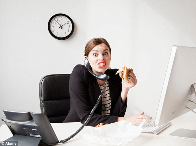 Health psychologists at Surrey University warn that eating while distracted means we effectively ‘forget’ that we have eaten and suggest a sit-down meal is the best way of easing hunger