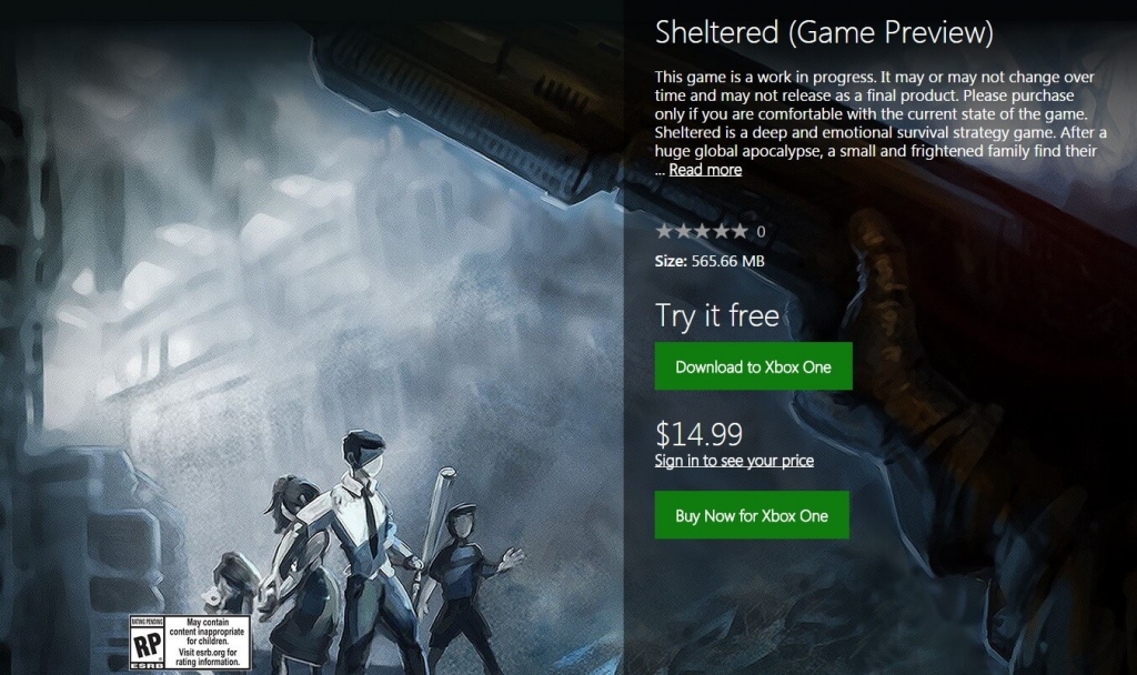 Sheltered on Xbox Game Preview