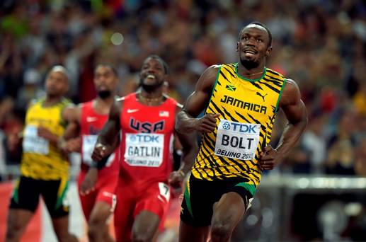 Usain Bolt wins gold in the men’s 100 metres final at the 15th IAAF World Athletics Championships in Beijing