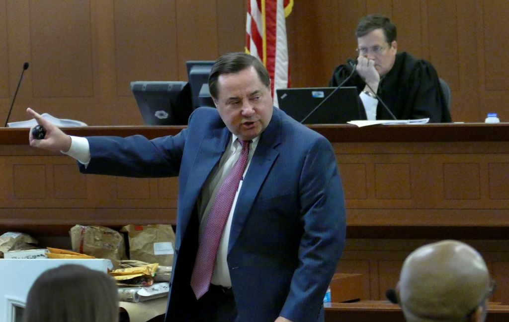 Defense attorney George Laughrun makes closing argument