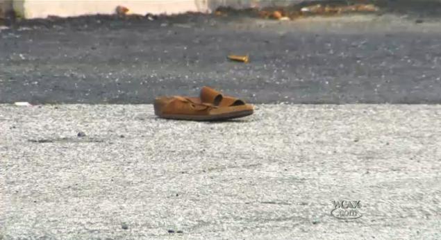 A shoe that belonged to Lara Sobel in Barre Vt