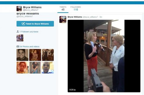 A tweet apparently from the shooter of WDBJ7 reporter Alison Parker and cameraman Adam Ward appears to show the shooting during a live broadcast from Bridgewater Plaza