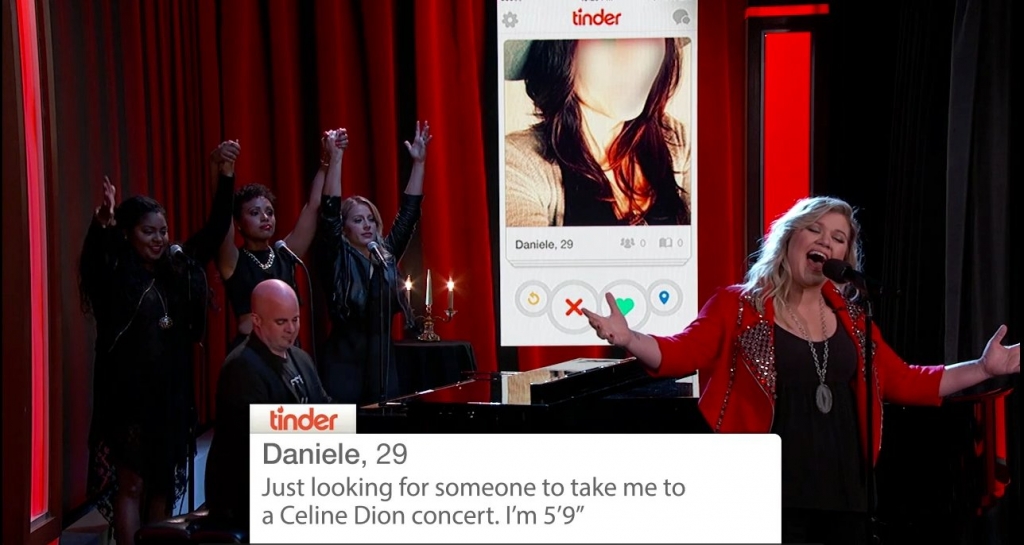 Here's Kelly Clarkson Singing Your Most Embarrassing Tinder Profile Bits