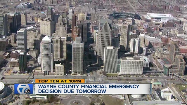 Wayne County officials will meet tomorrow to decide how to fix their finances.                      WXYZ