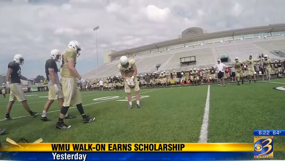 WMU football player receives great news in a very unique way story image