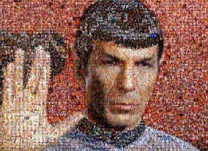 William Shatner creates portrait of Spock composed of Trekkie selfies