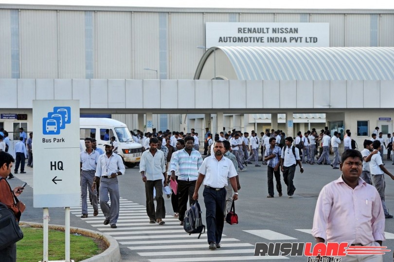 Workers at Renault Nissan India