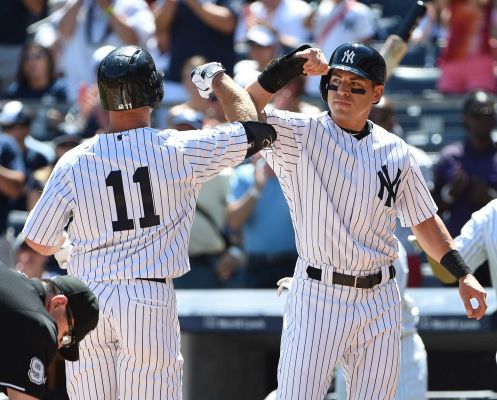 New York Yankees centerfielder Jacoby Ellsbury greets Yankees