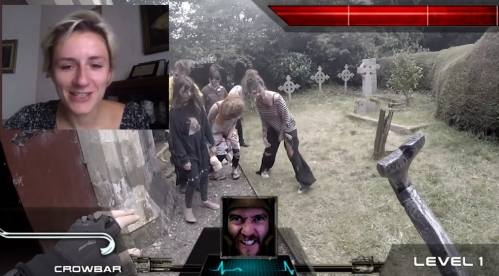 Someone turned Chatroulette into a firstperson zombie shooter