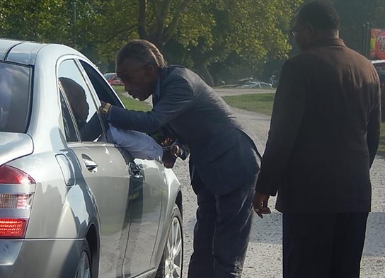 Al Sharpton in Ferguson Mo. Aug. 24 2014