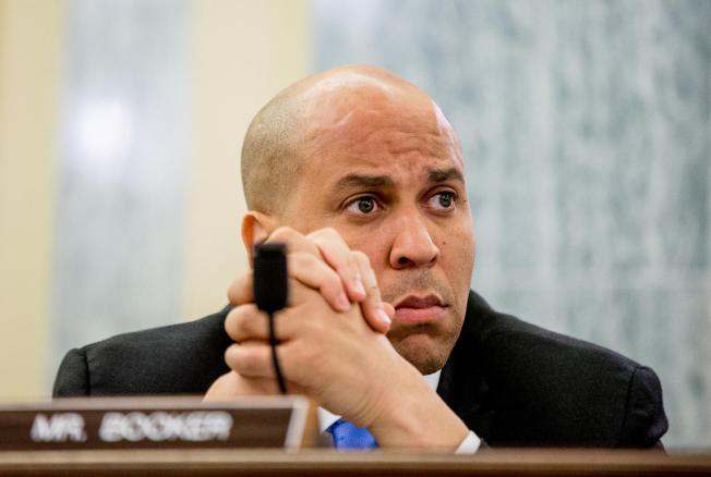 Sen. Cory Booker D-N.J. attends a Senate Commerce Science and Transportation hearing on Capitol Hill in Washington. Booker announced his support for the Iran nuclear deal on Thursday siding with President Barac