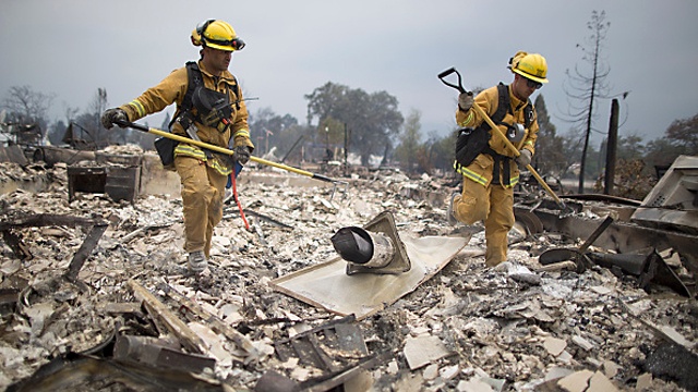 Valley fire debris