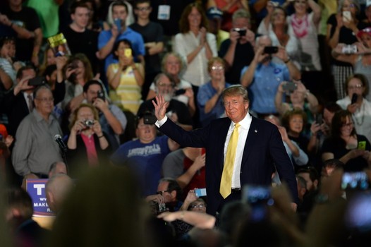 Rochester New Hampshire. Trump spent the day campaigning in New Hampshire following the second Republican presidential