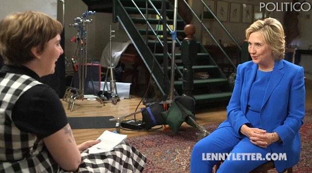 Engaging interview Lena Dunham 29 sits down with 2016 Democratic presidential candidate Hillary Clinton 67 for a candid interview on her newsletter Lenny Letter