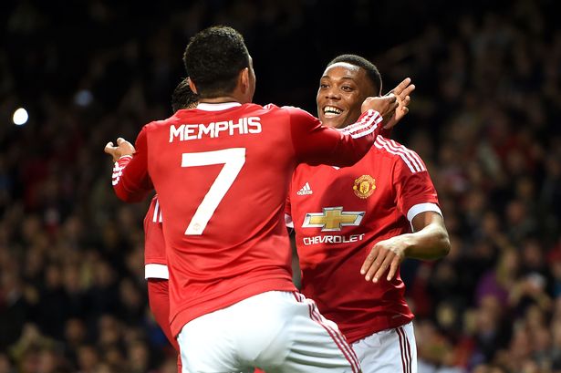 Memphis and Martial celebrate